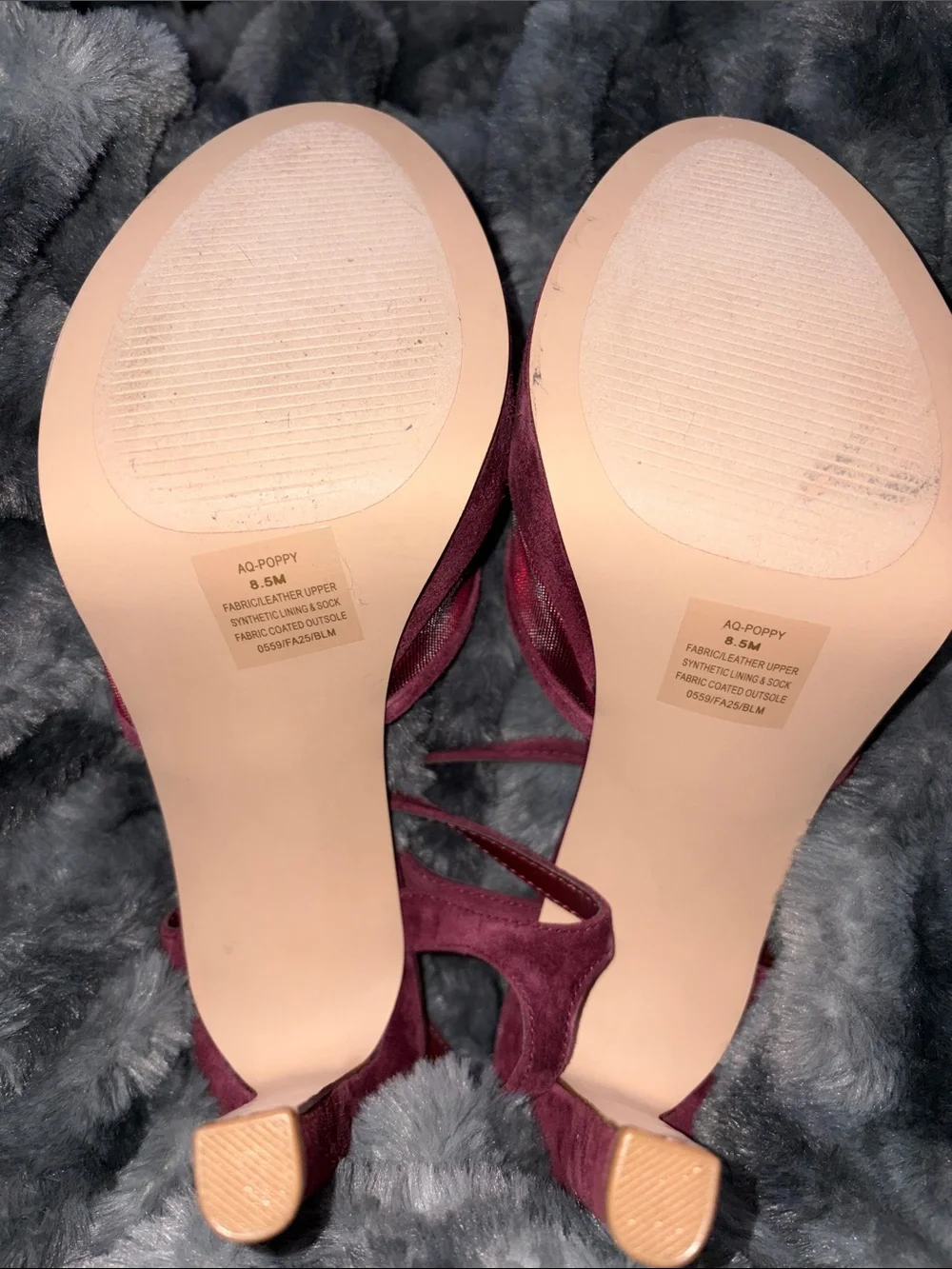 🍷 BRAND NEW AQUA POPPY PLATFORMS SIZE 8.5 - in BORDEAUX 🍷